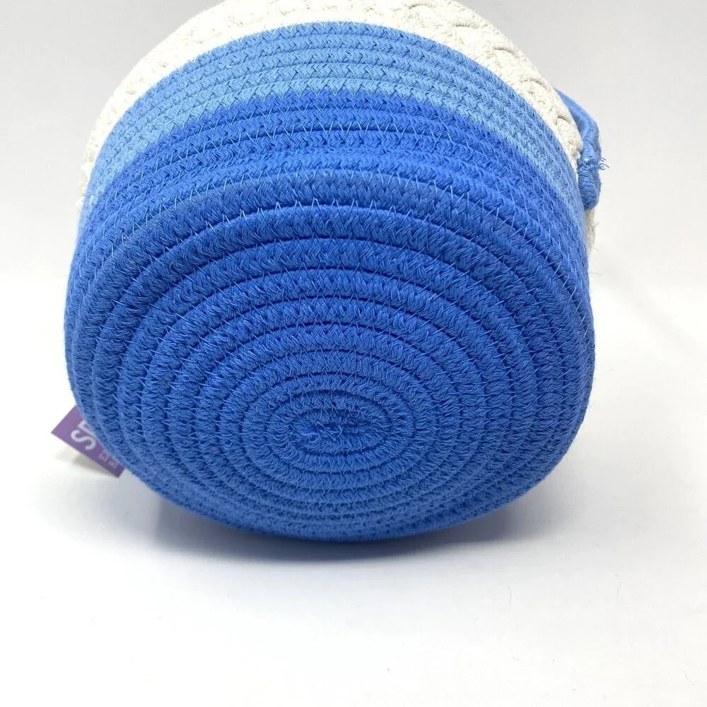 Target Round Rope Decorative Easter Basket Blue/White - Spritz™ Decor